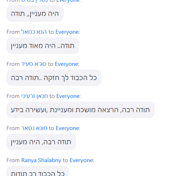 תגובות לקוחות ארגוניים של סוזן בכר